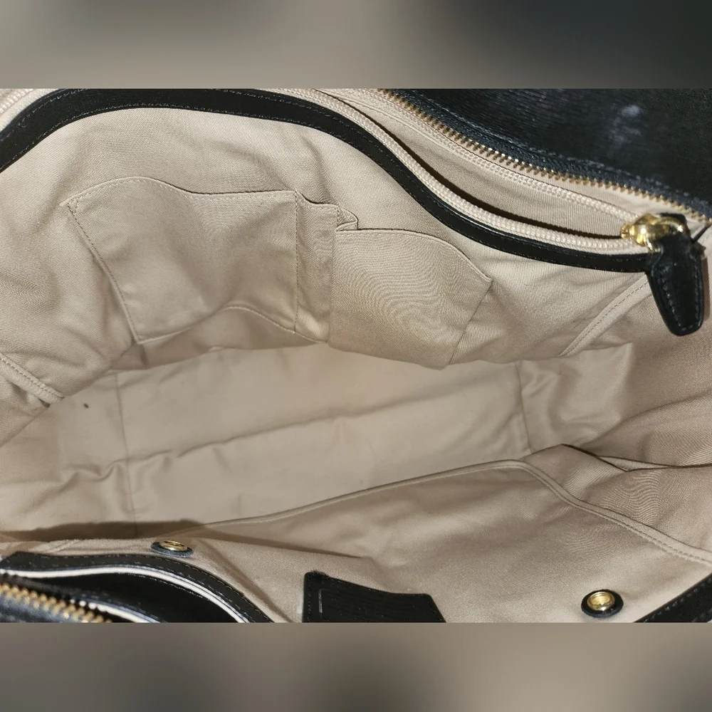 Coach Black Saffiano Leather Tote Bag